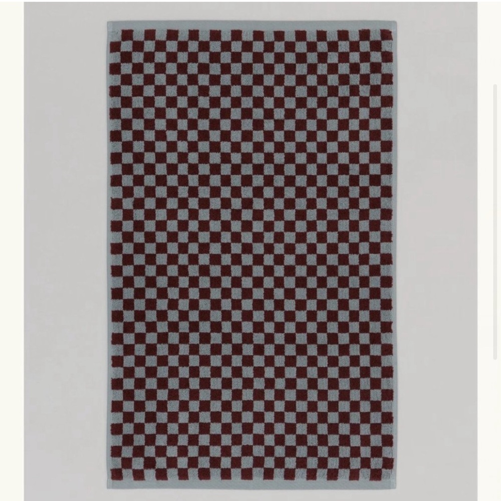 Baina Checkered Beppu Bath Mat Cement/Rhus